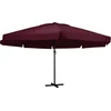 Image de vidaXL - Parasol - met - aluminium - paal - 600 - cm - bordeauxrood