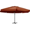 Image de vidaXL - Parasol - met - aluminium - paal - 600 - cm - terracottakleurig