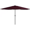 Image de vidaXL - Parasol - met - metalen - paal - 390 - cm - bordeauxrood