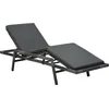 Image de vidaXL - Ligbed - met - kussen - poly - rattan - grijs