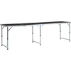 Image de vidaXL - Campingtafel - inklapbaar - 240x60 - cm - aluminium - grijs