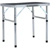 Image de vidaXL - Campingtafel - inklapbaar - 60x45 - cm - aluminium - grijs