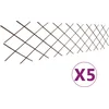 Image de vidaXL - Tuinlatwerken - 5 - st - 180x60 - cm - wilgenhout