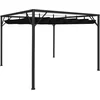 Image de vidaXL - Tuinprieel - met - uittrekbaar - dak - 3x3 - m - antraciet