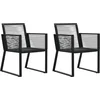 Image de vidaXL - Tuinstoelen - 2 - st - PVC-rattan - zwart