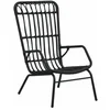 Image de vidaXL - Tuinstoel - poly - rattan - zwart