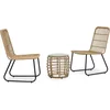Image de vidaXL - 3-delige - Bistroset - poly - rattan - eikenkleurig