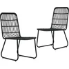 Image de vidaXL - Tuinstoelen - 2 - st - poly - rattan - zwart