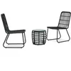 Image de vidaXL - 3-delige - Bistroset - poly - rattan - zwart
