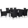 Image de vidaXL - 9-delige - Tuinset - poly - rattan - zwart