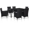 Image de vidaXL - 7-delige - Tuinset - poly - rattan - zwart
