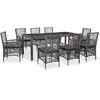 Image de vidaXL - 9-delige - Tuinset - poly - rattan - grijs
