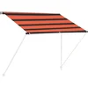 Image de vidaXL - Luifel - uittrekbaar - 100x150 - cm - oranje - en - bruin