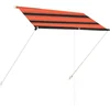 Image de vidaXL - Luifel - uittrekbaar - 200x150 - cm - oranje - en - bruin
