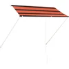 Image de vidaXL - Luifel - uittrekbaar - 250x150 - cm - oranje - en - bruin