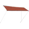 Image de vidaXL - Luifel - uittrekbaar - 400x150 - cm - oranje - en - bruin