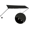 Image de vidaXL - Luifel - uittrekbaar - met - LED - 350x150 - cm - antraciet