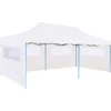 Image de vidaXL - Partytent - pop-up - met - zijwanden - 3x6 - m - staal - wit