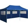 Image de vidaXL - Partytent - met - 4 - zijwanden - inklapbaar - 3x6 - m - staal - blauw
