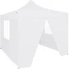Image de vidaXL - Partytent - met - 4 - zijwanden - inklapbaar - 2x2 - m - staal - wit