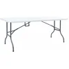 Image de vidaXL - Tuintafel - inklapbaar - 180x72x72 - cm - HDPE - wit