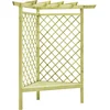 Image de vidaXL - Hoekpergola - met - zitting - 130x130x197 - cm - geÃ¯mpregneerd - grenenhout
