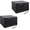 Image de vidaXL - Tuinmeubelhoezen - poly - rattan - 2 - st - 4-persoons - 113x113 - cm