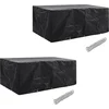 Image de vidaXL - Tuinmeubelhoezen - poly - rattan - 2 - st - 8-persoons - 229x113 - cm