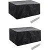 Image de vidaXL - Tuinmeubelhoezen - poly - rattan - 2 - st - 4-persoons - 180x140 - cm