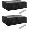 Image de vidaXL - Tuinmeubelhoezen - poly - rattan - 2 - st - 8-persoons - 300x140 - cm