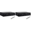 Image de vidaXL - Ligbeddenhoes - 2 - st - 8 - oogjes - 218x77x55 - cm