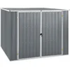 Image de vidaXL - Tuinschuur - 195x198x159 - cm - gegalvaniseerd - staal - grijs