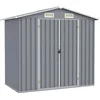 Image de vidaXL - Tuinschuur - 205x129x183 - cm - gegalvaniseerd - staal - grijs