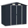 Image de vidaXL - Tuinschuur - 205x129x183 - cm - gegalvaniseerd - staal - antraciet