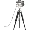 Image de Vloerlamp driepoot 69 cm massief mangohout zwart