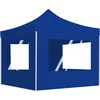 Image de vidaXL - Partytent - inklapbaar - met - wanden - 2x2 - m - aluminium - blauw