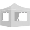 Image de vidaXL - Partytent - inklapbaar - met - wanden - 2x2 - m - aluminium - wit