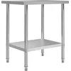 Image de vidaXL - Keukenwerktafel - 80x60x85 - cm - roestvrij - staal