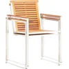 Image de vidaXL - Tuinstoelen - 2 - st - massief - acaciahout - en - roestvrij - staal