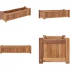 Image de vidaXL - Plantenbak - verhoogd - 100x30x25 - cm - massief - teakhout