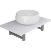 Image de vidaXL - 2-delige - Badkamermeubelset - keramiek - wit