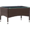 Image de vidaXL - Salontafel - 60x40x36 - cm - poly - rattan - bruin