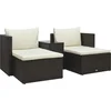Image de vidaXL - 5-delige - Loungeset - met - kussens - poly - rattan - bruin