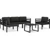 Image de vidaXL - 6-delige - Loungeset - met - kussens - aluminium - antraciet