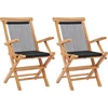 Image de vidaXL - Tuinstoelen - inklapbaar - 2 - st - massief - teakhout - en - touw
