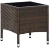 Image de vidaXL - Tuintafel - 40x40x45 - cm - poly - rattan - bruin