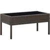 Image de vidaXL - Tuintafel - 75x40x37 - cm - poly - rattan - bruin