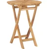 Image de vidaXL - Tuintafel - inklapbaar - Ø60 - cm - massief - teakhout