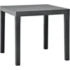 Image de vidaXL - Tuintafel - 78x78x72 - cm - kunststof - antraciet