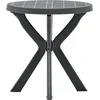 Image de vidaXL - Bistrotafel - Ø70 - cm - kunststof - antraciet